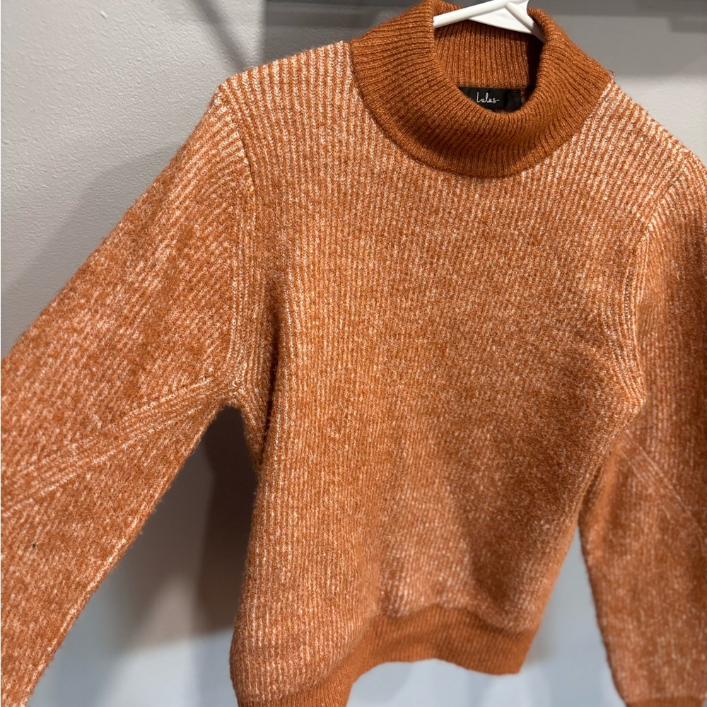 Lulu’s Cozy Rust Sweater for Women - Picture 6 of 7